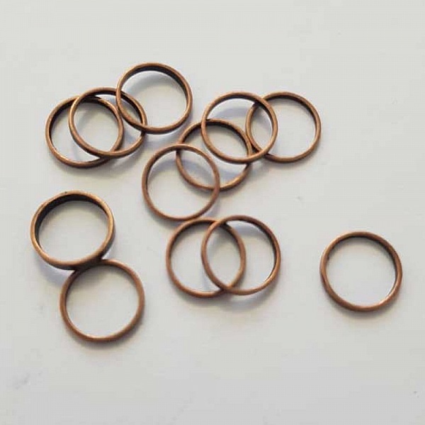 Anneau Ferm&eacute; Connecteur 10 mm Bronze N&deg;02 Fin