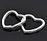 Anneau porte cl&eacute;s forme coeur 31 x 31 mm