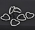 Anneau porte cl&eacute;s forme coeur 31 x 31 mm