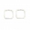 Anneau porte cl&eacute;s forme carr&eacute; Acier Inoxydable 30 x 30 mm