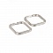 Anneau porte cl&eacute;s forme carr&eacute; Acier Inoxydable 30 x 30 mm