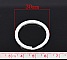 Anneau porte cl&eacute;s forme rond 30 mm Argent Vieilli