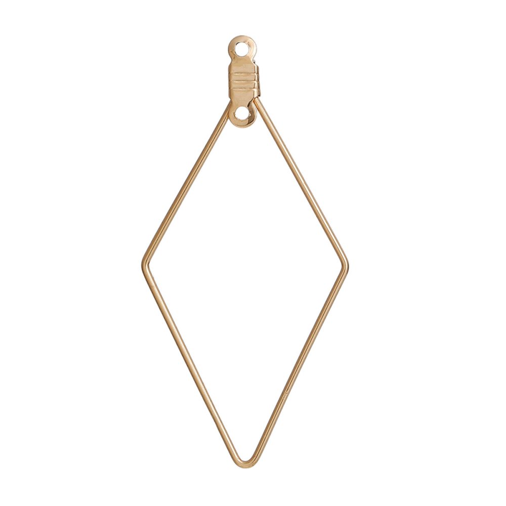Appr&ecirc;t losange Dor&eacute; Support Boucle d'oreille N&deg;01 x 10 pi&egrave;ces