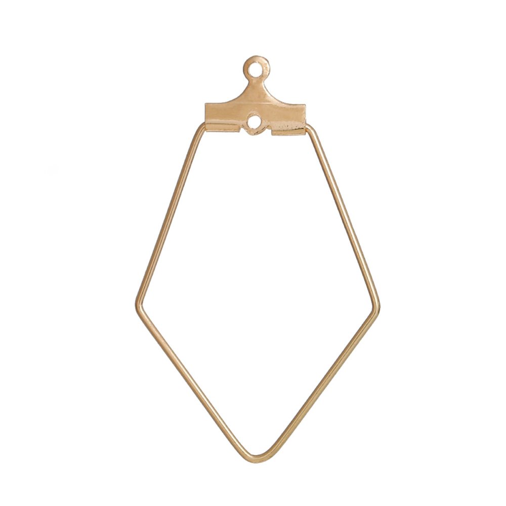 Appr&ecirc;t losange Dor&eacute; Support Boucle d'oreille N&deg;02 x 10 pi&egrave;ces