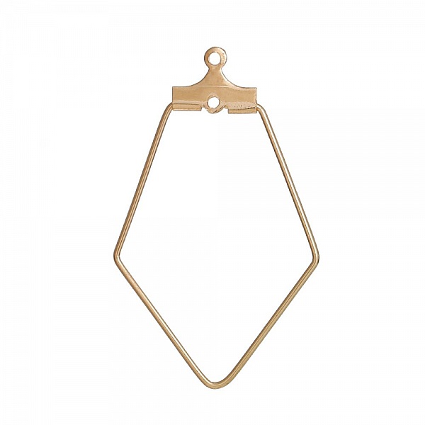 Appr&ecirc;t losange Dor&eacute; Support Boucle d'oreille N&deg;02 x 10 pi&egrave;ces