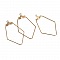 Appr&ecirc;t losange Dor&eacute; Support Boucle d'oreille N&deg;02 x 10 pi&egrave;ces
