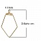 Appr&ecirc;t losange Dor&eacute; Support Boucle d'oreille N&deg;02 x 1 pi&egrave;ce