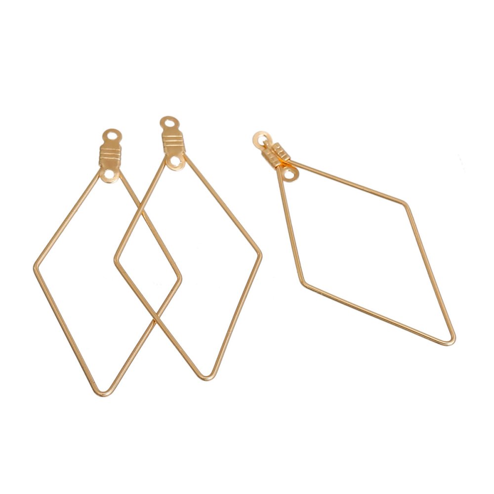 Appr&ecirc;t losange Dor&eacute; Support Boucle d'oreille N&deg;01 x 1 pi&egrave;ce