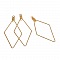 Appr&ecirc;t losange Dor&eacute; Support Boucle d'oreille N&deg;01 x 1 pi&egrave;ce