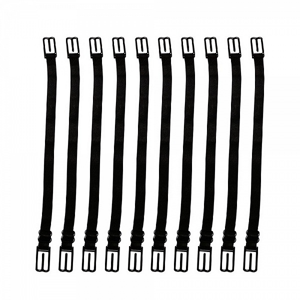 Attache elastique 10 Extensions de masque r&eacute;glable crochet d'oreille Noir rallonge masque