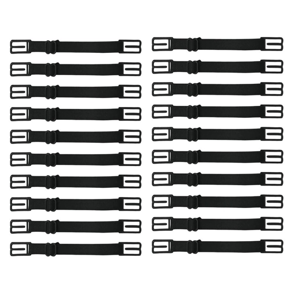 Attache elastique 20 Extensions de masque r&eacute;glable crochet d'oreille Noir rallonge masque