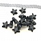 Attache elastique attache Boucle Etoile en Caoutchouc Noir N&deg;03 x 10 pi&egrave;ces