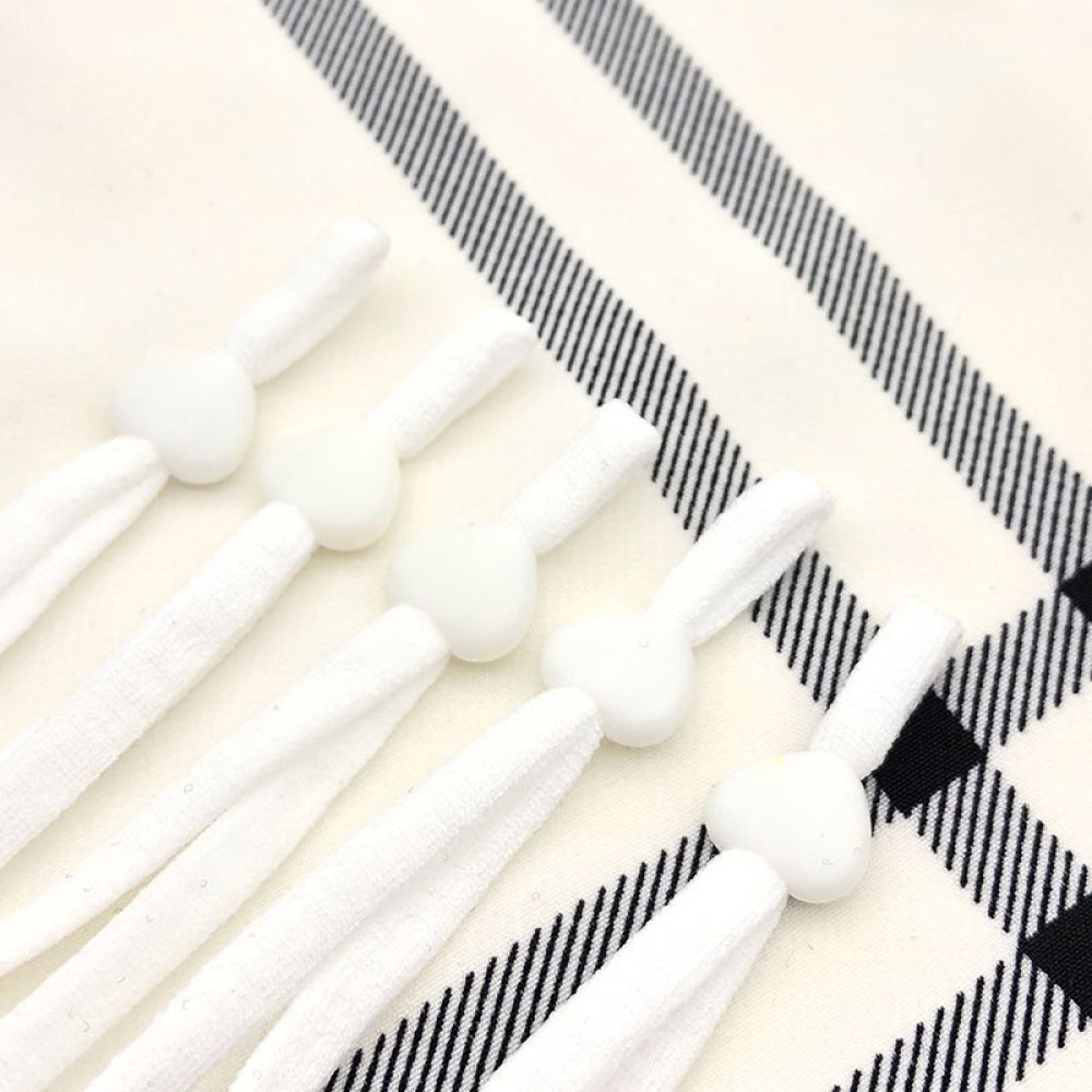 Attache elastique attache Boucle Coeur en Caoutchouc Blanc N&deg;04 x 10 pi&egrave;ces