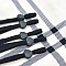 Attache elastique attache Boucle Coeur en Caoutchouc Noir N&deg;04 x 10 pi&egrave;ces