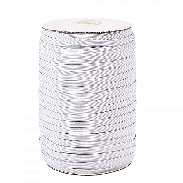 Au m&egrave;tre Elastique masque plat 5 mm BLANC N&deg;02