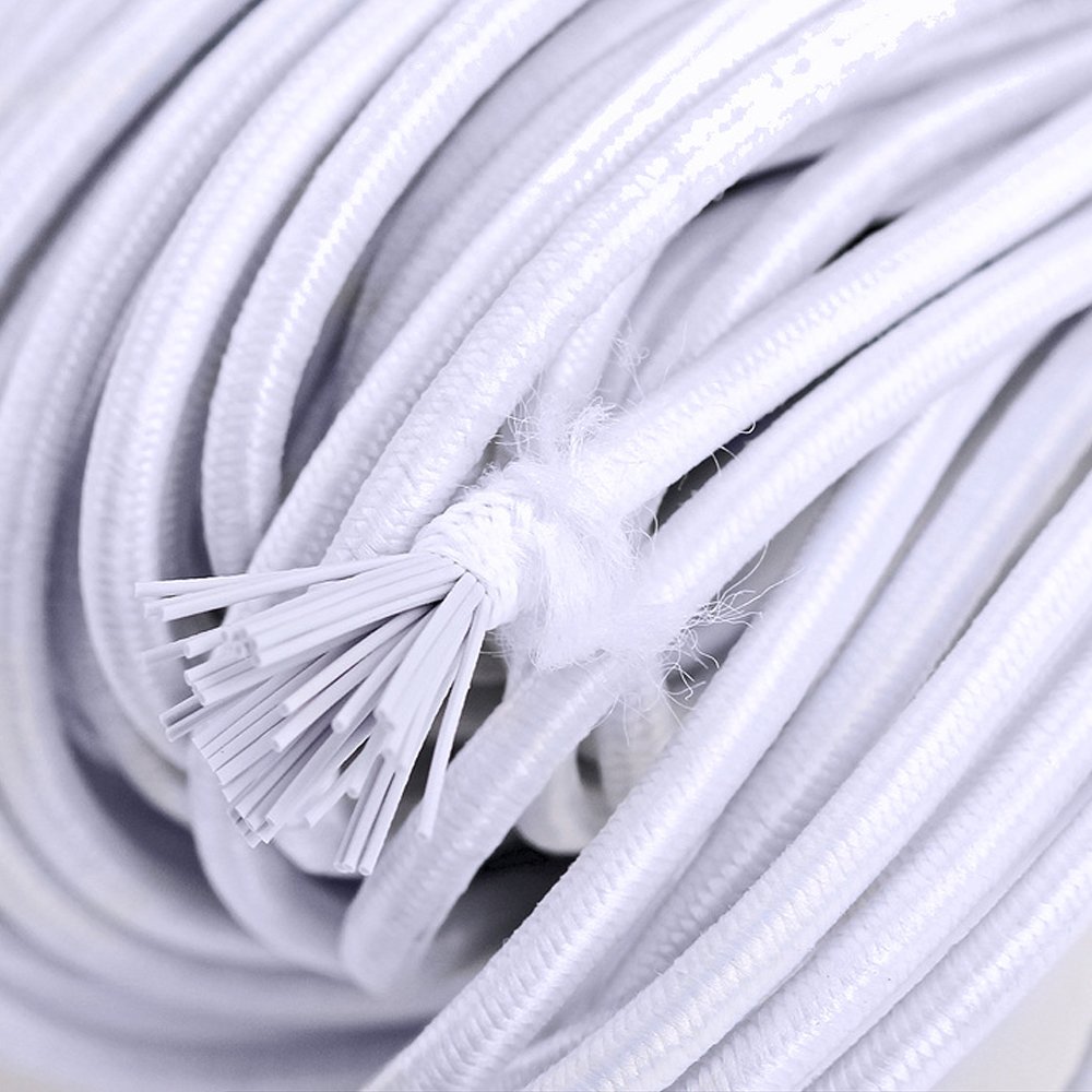 Au m&egrave;tre &Eacute;lastique rond 2.5 mm Blanc
