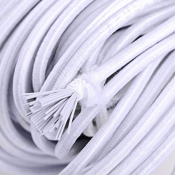 Au m&egrave;tre &Eacute;lastique rond 2.5 mm Blanc