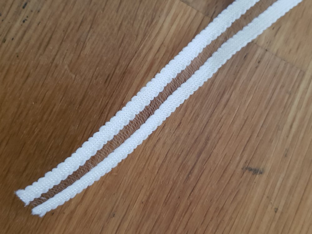 Au m&egrave;tre &Eacute;lastique blanc fantaisie 15 mm 02