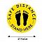 Autocollants de sol &agrave; distanciation sociale Noir et Jaune