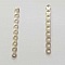 Barre Argent Entretoise S&eacute;parateur perle, multi rangs 9 trous N&deg;01
