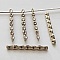 Barre Argent Entretoise S&eacute;parateur perle, multi rangs 7 trous N&deg;03