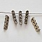 Barre Argent Entretoise S&eacute;parateur perle, multi rangs 4 trous N&deg;04