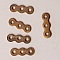 Barre Bronze Entretoise S&eacute;parateur perle, multi rangs 3 trous N&deg;01