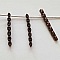 Barre Cuivre Entretoise S&eacute;parateur perle, multi rangs 7 trous N&deg;03