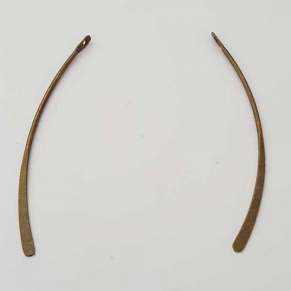 Barre Tige Courb&eacute; En M&eacute;tal Argent&eacute; 1 anneau N&deg;01 Bronze