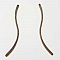 Barre Tige Courb&eacute; En M&eacute;tal Argent&eacute; 1 anneau N&deg;02 Bronze