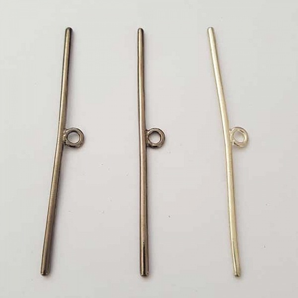 Barre Tige Pour Fermoir En M&eacute;tal Argent&eacute; N&deg;21 lot de 3