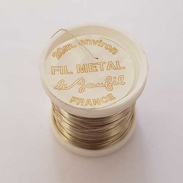 Bobine Fil M&eacute;tal 20 m&egrave;tres Diam 0.40 mm