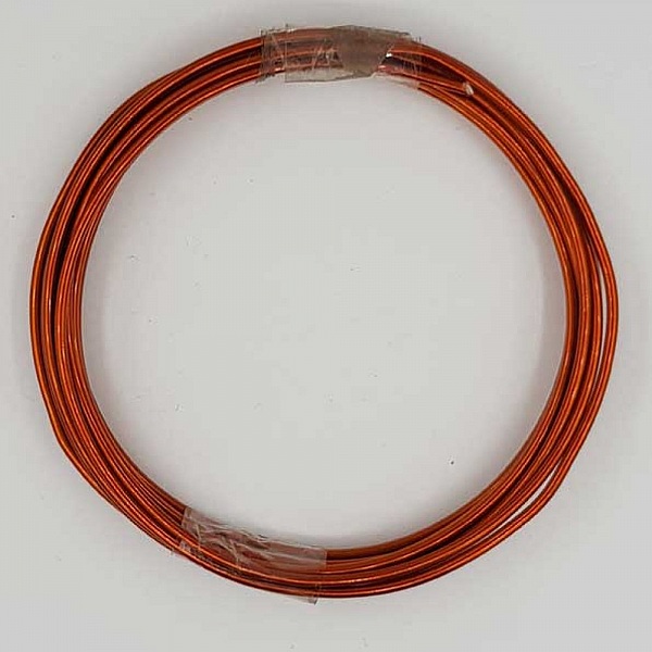 Bobine de 2.5 m&egrave;tres fil aluminium rond 2 mm Bordeaux Orang&eacute;