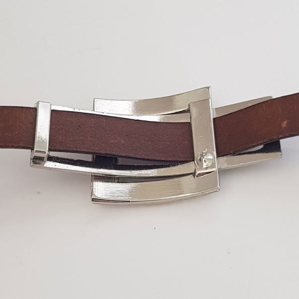 Boucle de ceinture Argent N&deg;19 Strass
