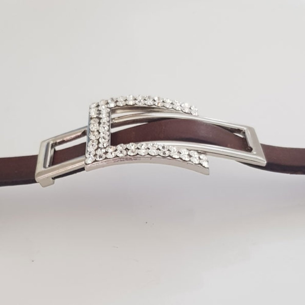 Boucle de ceinture Argent N&deg;19 Strass