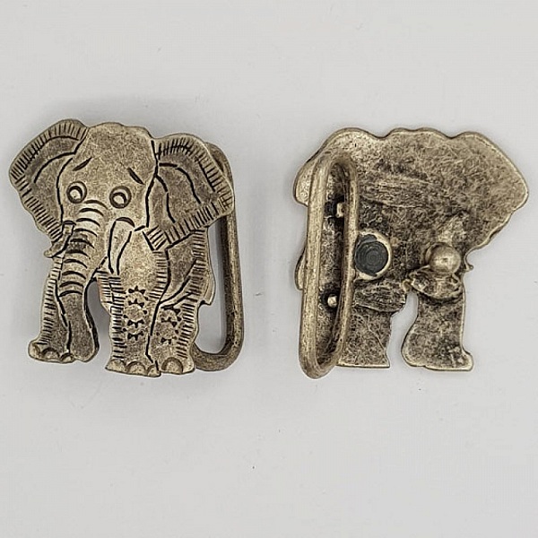Boucle de ceinture Argent N&deg;17 El&eacute;phant