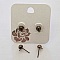 Boucles D'oreilles Tige Perceuse 16 x 6 mm Noir M&eacute;tal 01 x 2