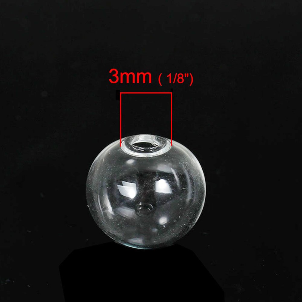 Boules en verre ronde de 10mm 20 pi&egrave;ces &agrave; remplir