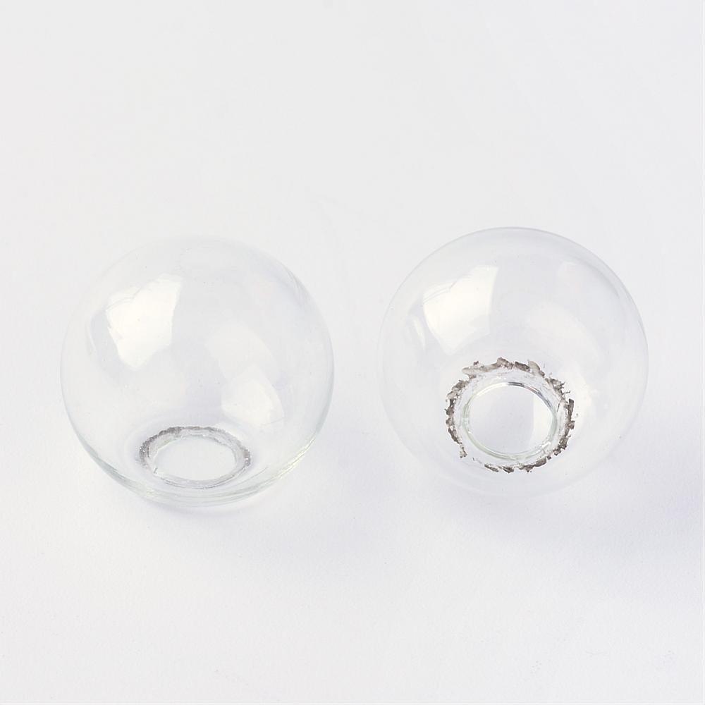 Boules en verre transparentes 10mm à remplir pour bijoux.