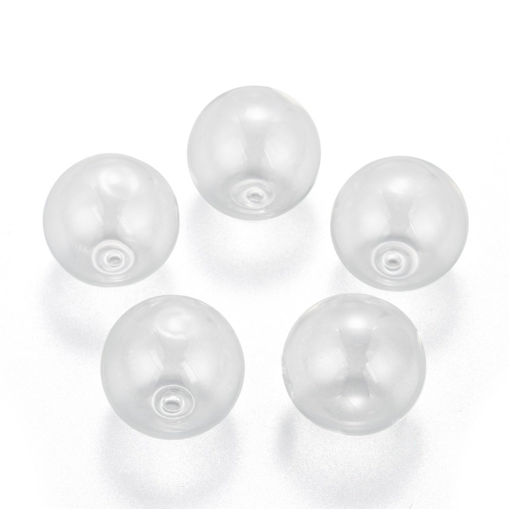 Boules en verre ronde de 28mm 10 pi&egrave;ces