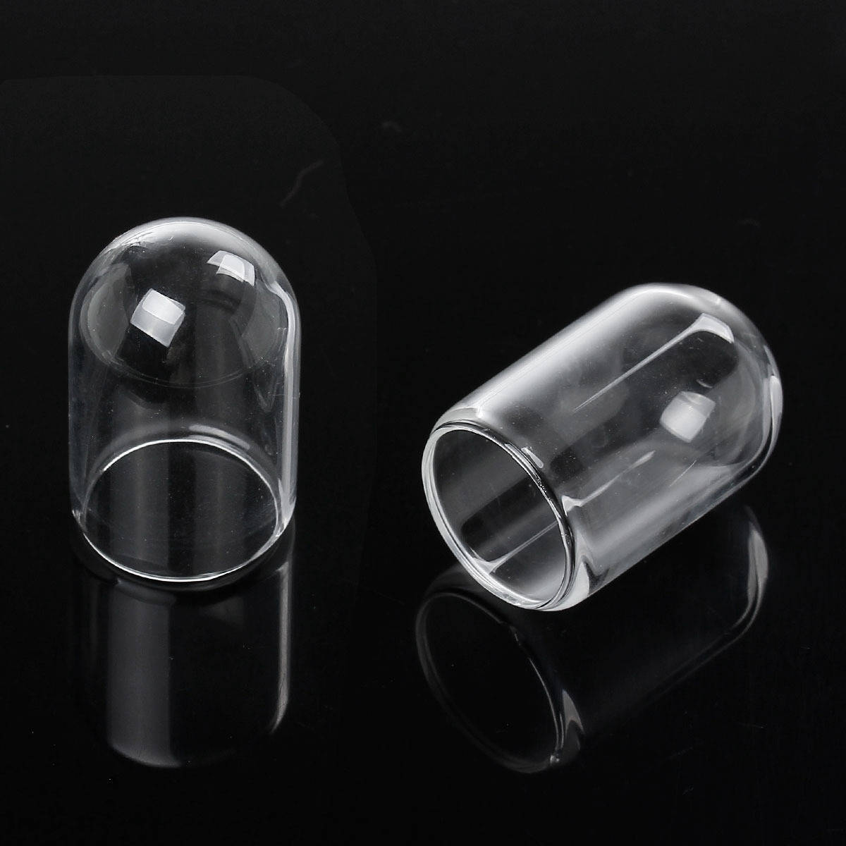 Boules en verre &agrave; remplir tube 02 de 38mm 3 pi&egrave;ces