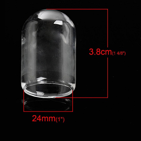 Boules en verre &agrave; remplir tube 02 de 38mm 3 pi&egrave;ces