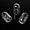 Boules en verre &agrave; remplir tube 02 de 38mm 3 pi&egrave;ces