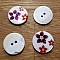 Bouton 2 trous Nacre 23 mm imprim&eacute; N&deg;08