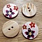 Bouton 2 trous Nacre 23 mm imprim&eacute; N&deg;09