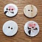 Bouton 2 trous Nacre 23 mm imprim&eacute; N&deg;11