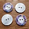 Bouton 2 trous Nacre 23 mm imprim&eacute; N&deg;12