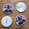 Bouton 2 trous Nacre 25 mm imprim&eacute; N&deg;01