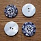 Bouton 2 trous Nacre 25 mm imprim&eacute; N&deg;02