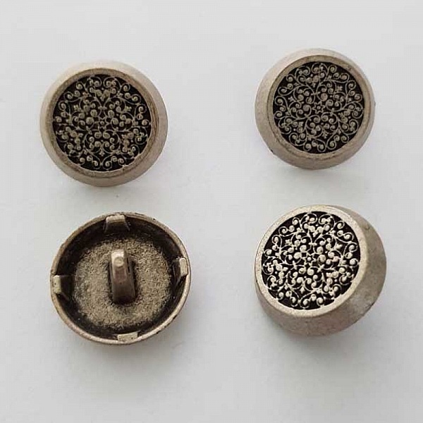 Bouton Argent N&deg;11 de 18 mm Rond